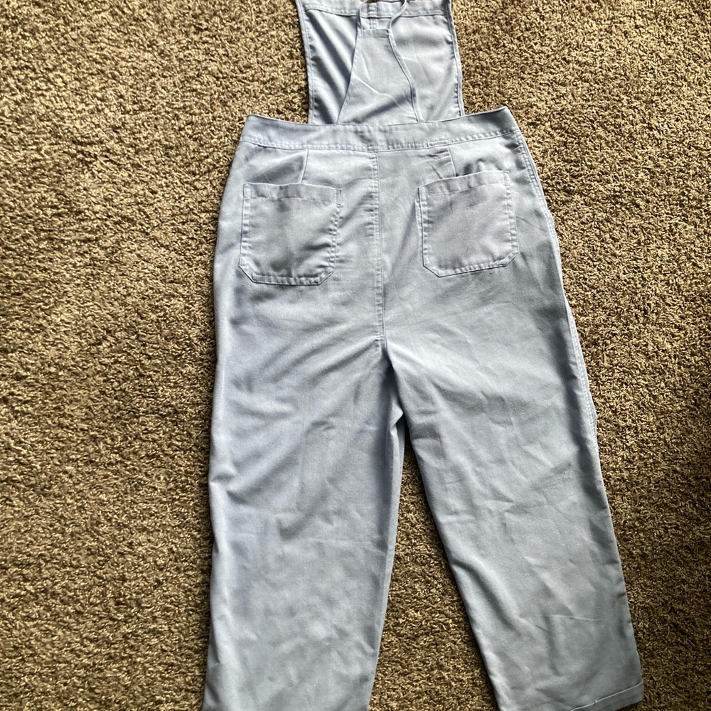 Blue Denim Overalls Relaxed Fit Full Length - Picture 3 of 7